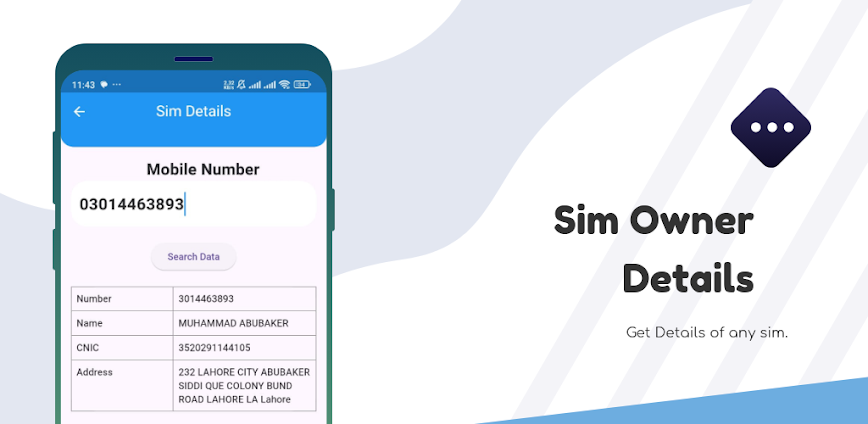 Sim Owner Details & Sim Info
