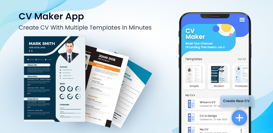 Resume Builder, CV Maker App
